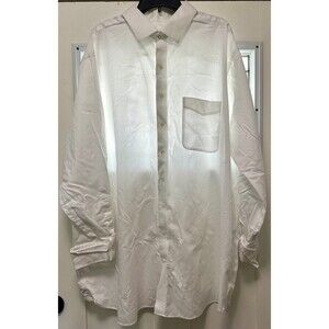 Men’s Rochester Button Down. White Long Sleeve Collared (538)